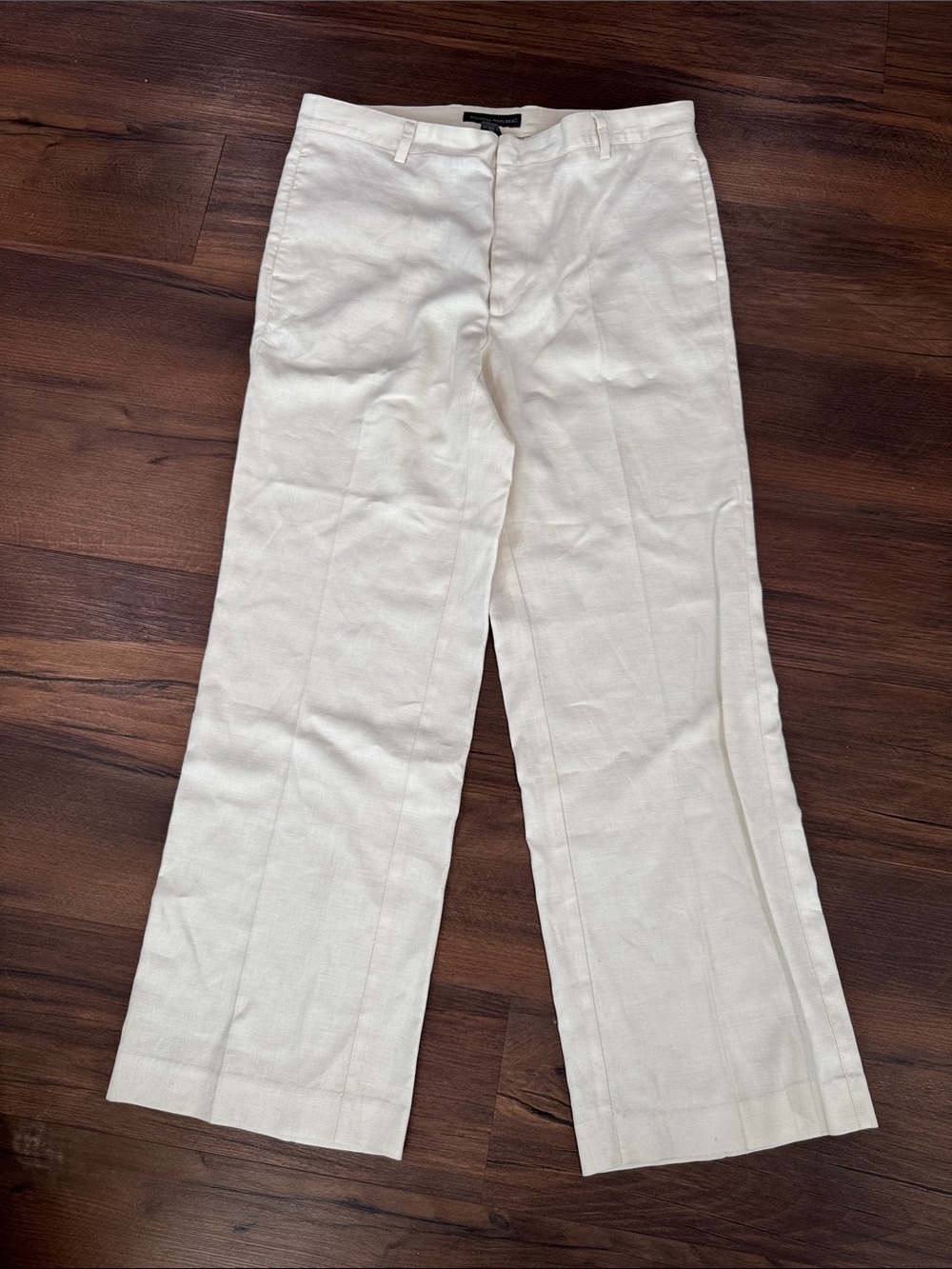 Men’s Banana Republic Off White Linen Trouser Pants 36R